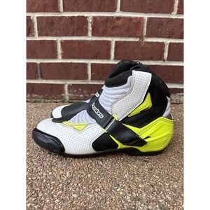 Alpinestars SMX-1 R Vented v2 Motorcycle Boots Size 46 11.5 White Black Yellow